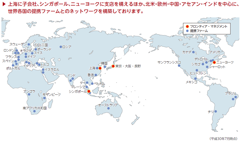 世界各国の提携ファームとのネットワーク構築